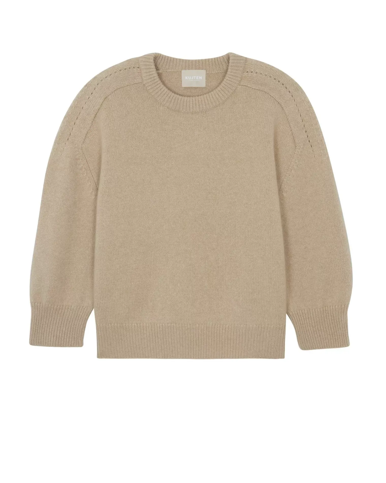 Kujten Sweaters & Sweatshirts>Oversize Round Neck Cashmere Sweater, 8-Threads Organique