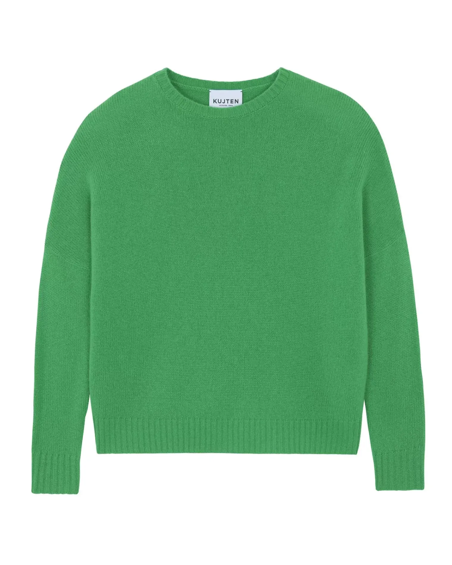 Kujten Sweaters & Sweatshirts>Oversize Round Neck Cashmere Sweater Vert Gazon