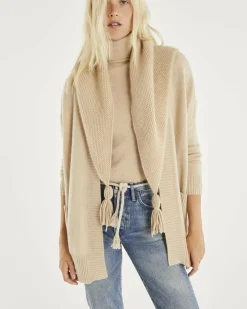Kujten Jackets & Vests>Oversize Shawl Collar Cashmere Vest, 4-Threads Organique