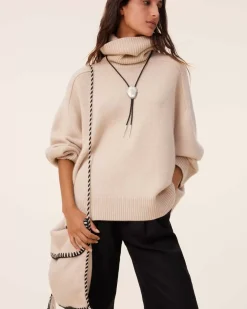 Kujten Sweaters & Sweatshirts>Oversize Turtleneck Cashmere Sweater, 8-Threads Organique