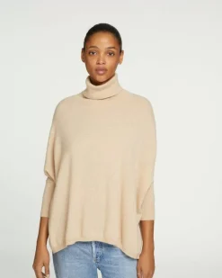 Kujten Sweaters & Sweatshirts>Oversize Turtleneck Cashmere Sweater Organique