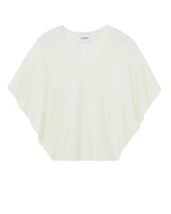 Kujten Sweaters & Sweatshirts>Oversize V-Neck Sleeveless Sweater Blanc
