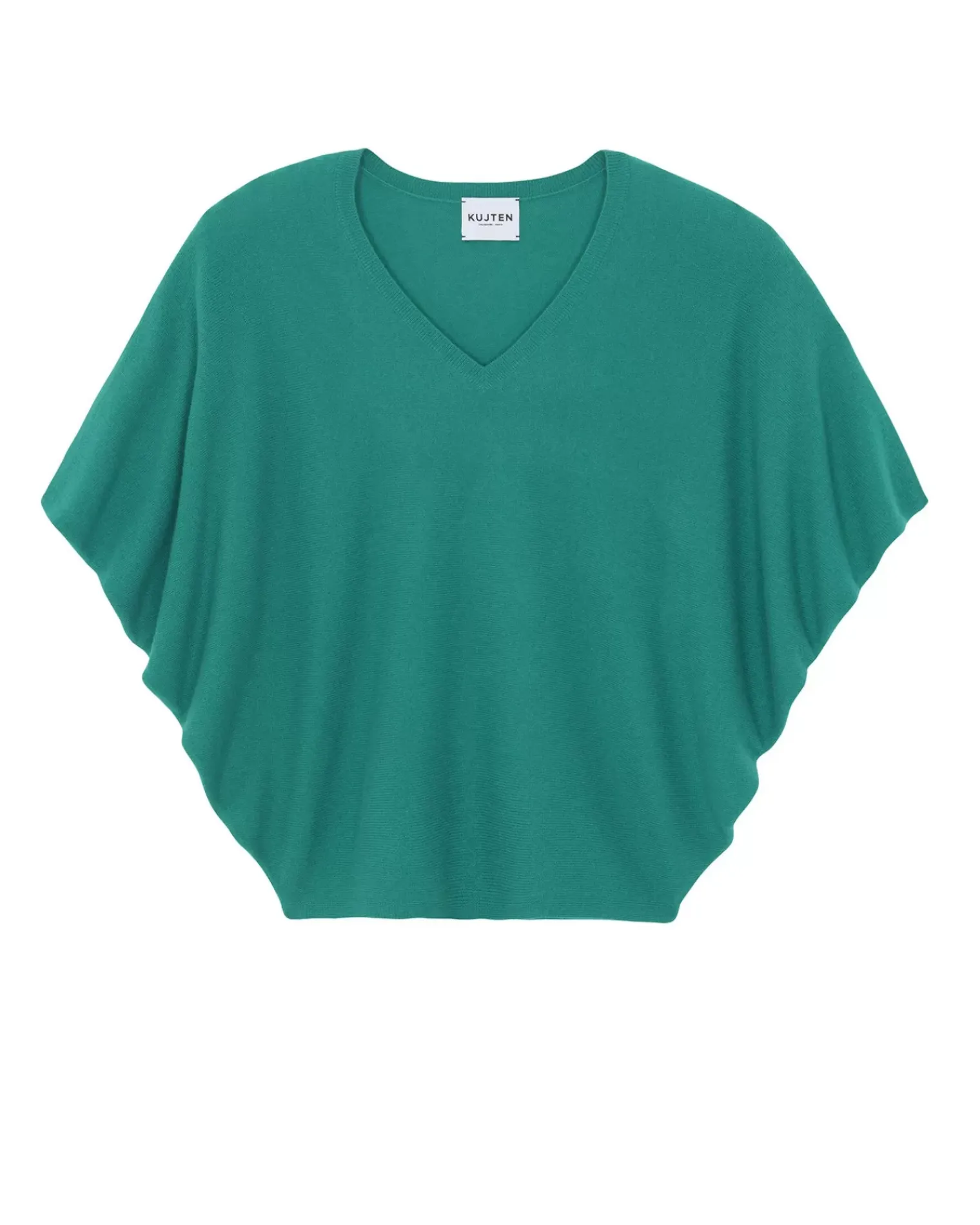 Kujten Sweaters & Sweatshirts>Oversize V-Neck Sleeveless Sweater Vert Jade