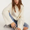 Kujten Capes & Ponchos>Oversized Cashmere Hoodie, 4-Threads Blanc