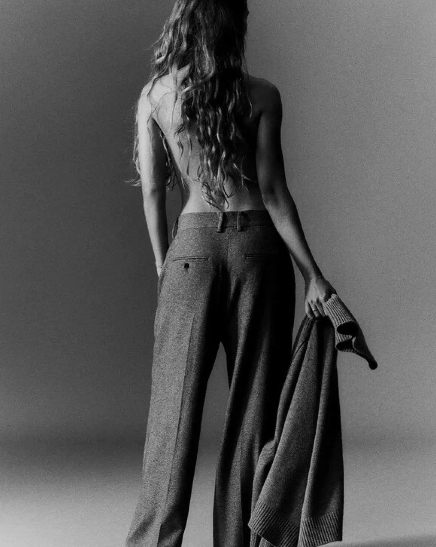 Kujten Pants & Shorts>Oversized Cashmere Pants Gris Flanelle