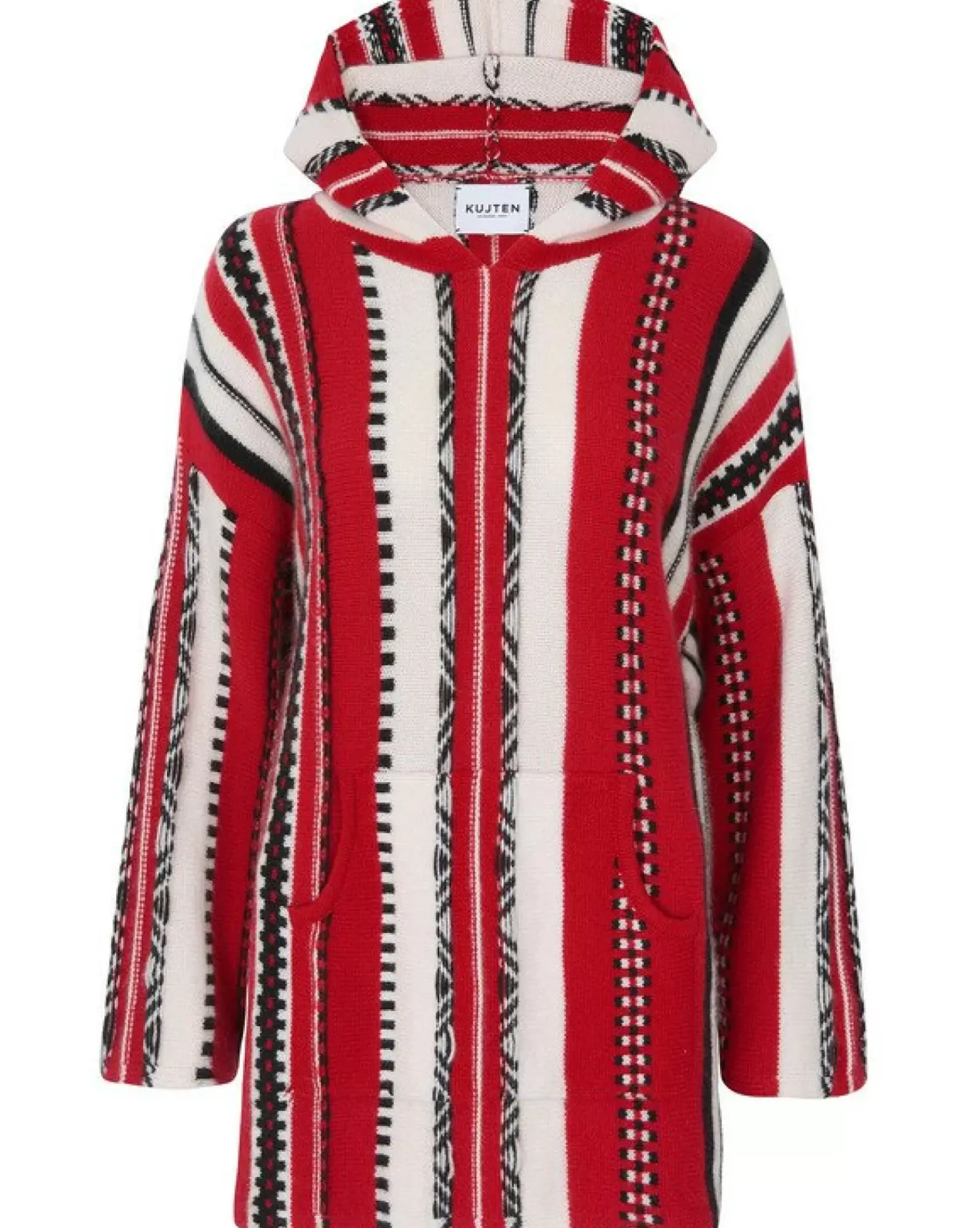 Kujten Hoodies>Oversized Cashmere Sweatshirt Rouge
