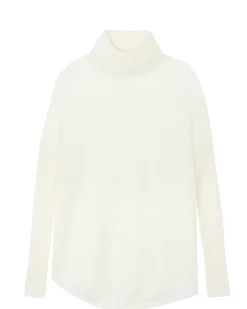 Kujten Sweaters & Sweatshirts>Oversized Cashmere Turtleneck Sweater Blanc