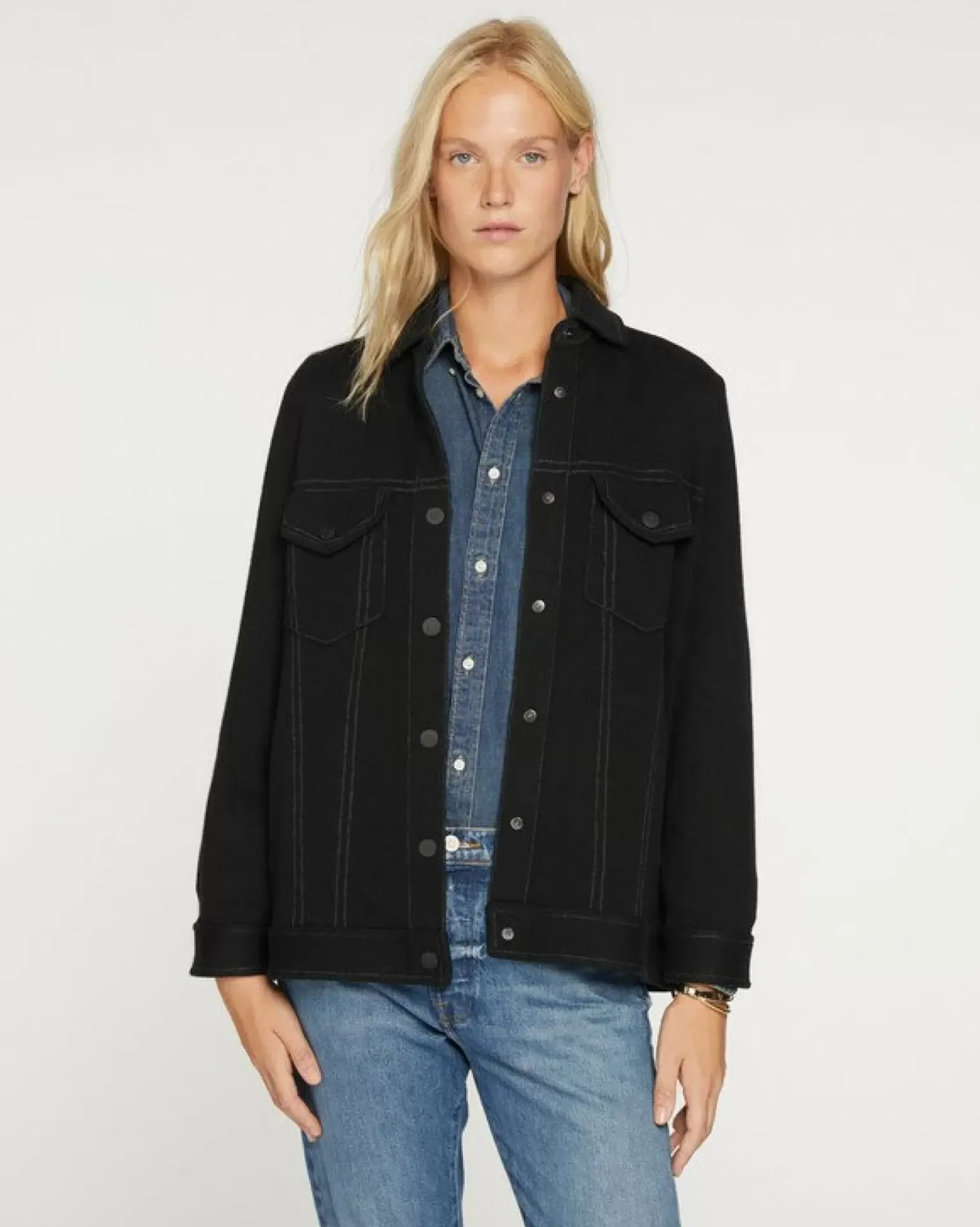 Kujten Jackets & Vests>Oversized Cashmere Vest Noir