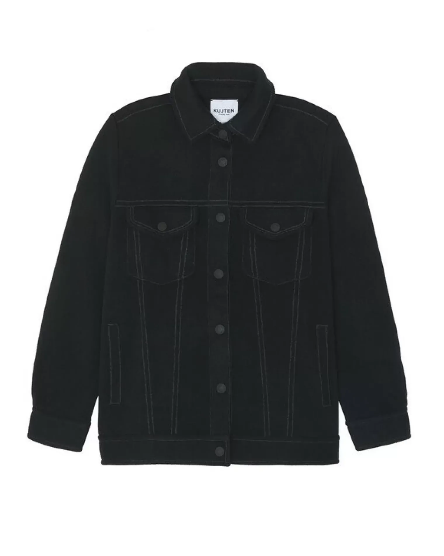 Kujten Jackets & Vests>Oversized Cashmere Vest Noir