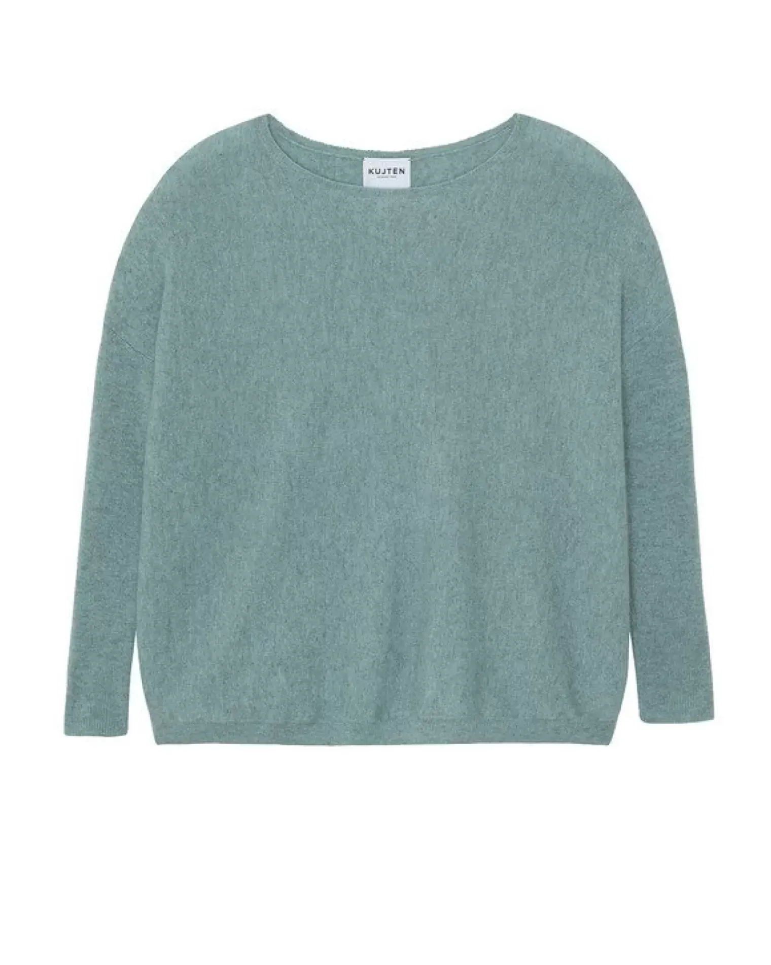 Kujten Sweaters & Sweatshirts>Oversized Round Neck Cashmere Sweater Vert Suzanne