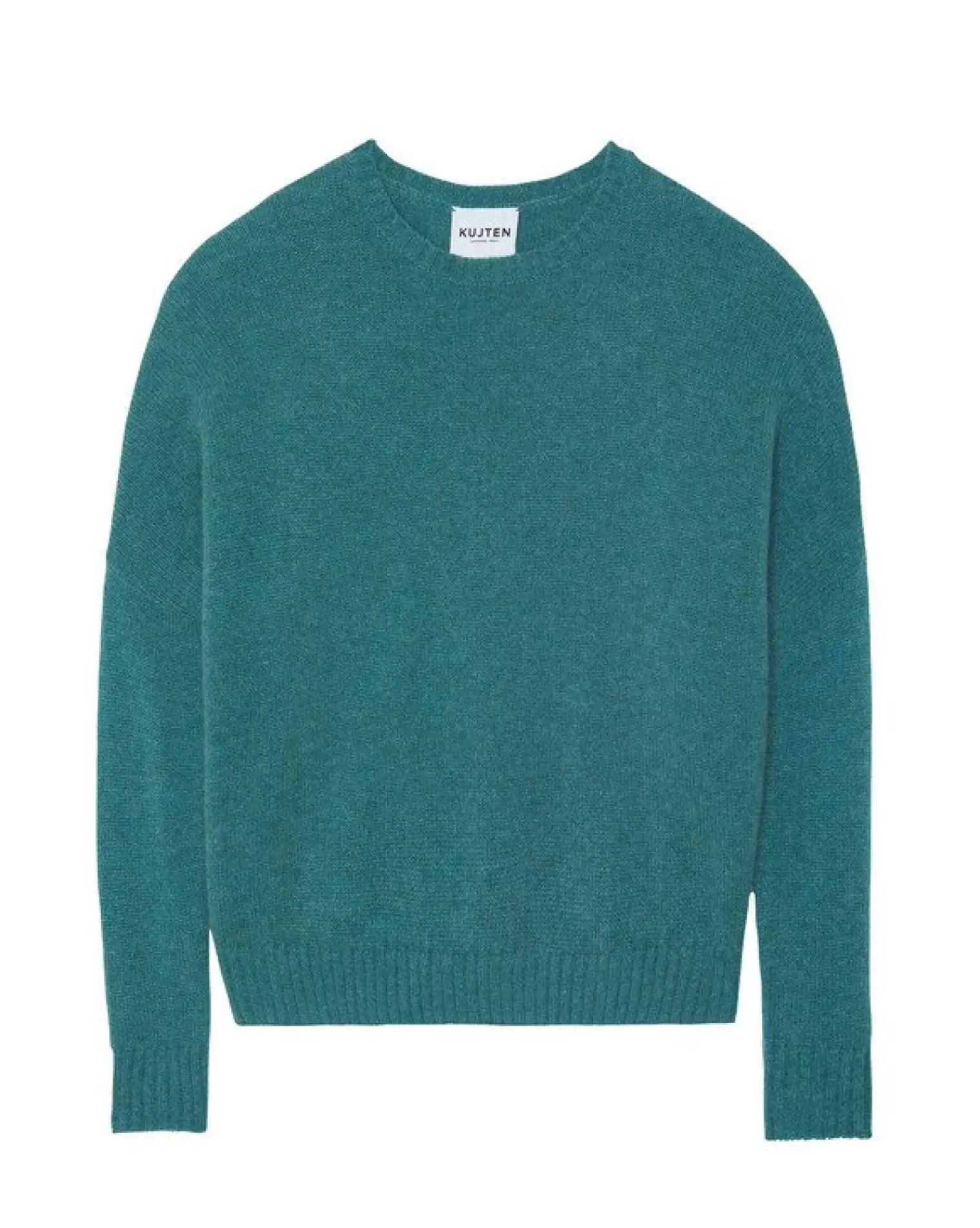 Kujten Sweaters & Sweatshirts>Oversized Round Neck Cashmere Sweater Vert Chine