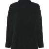 Kujten Capes & Ponchos>Oversized Turtleneck Cashmere Poncho Noir