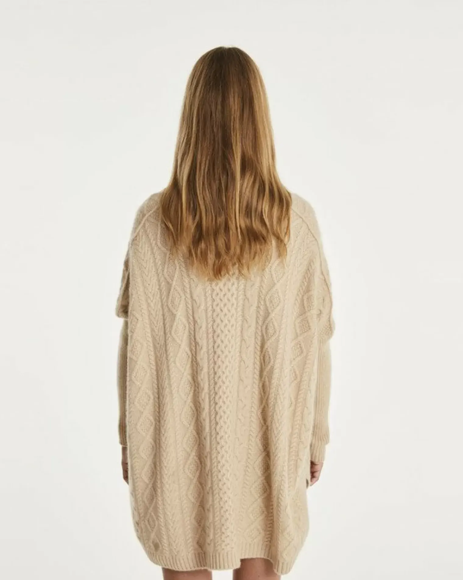 Kujten Capes & Ponchos>Oversized Turtleneck Cashmere Poncho, 6-Threads Organique