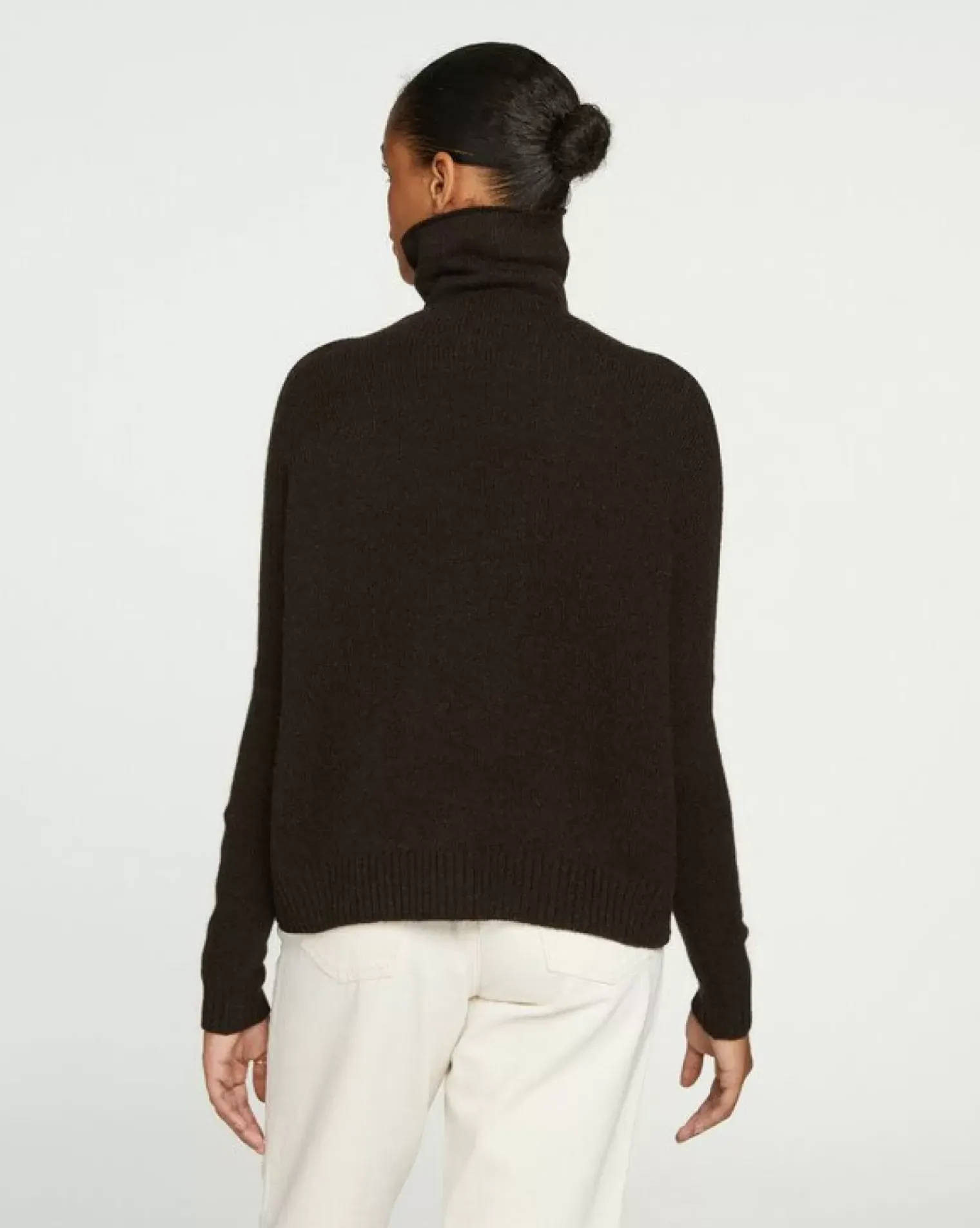 Kujten Sweaters & Sweatshirts>Oversized Turtleneck Cashmere Sweater, 4-Threads Marron