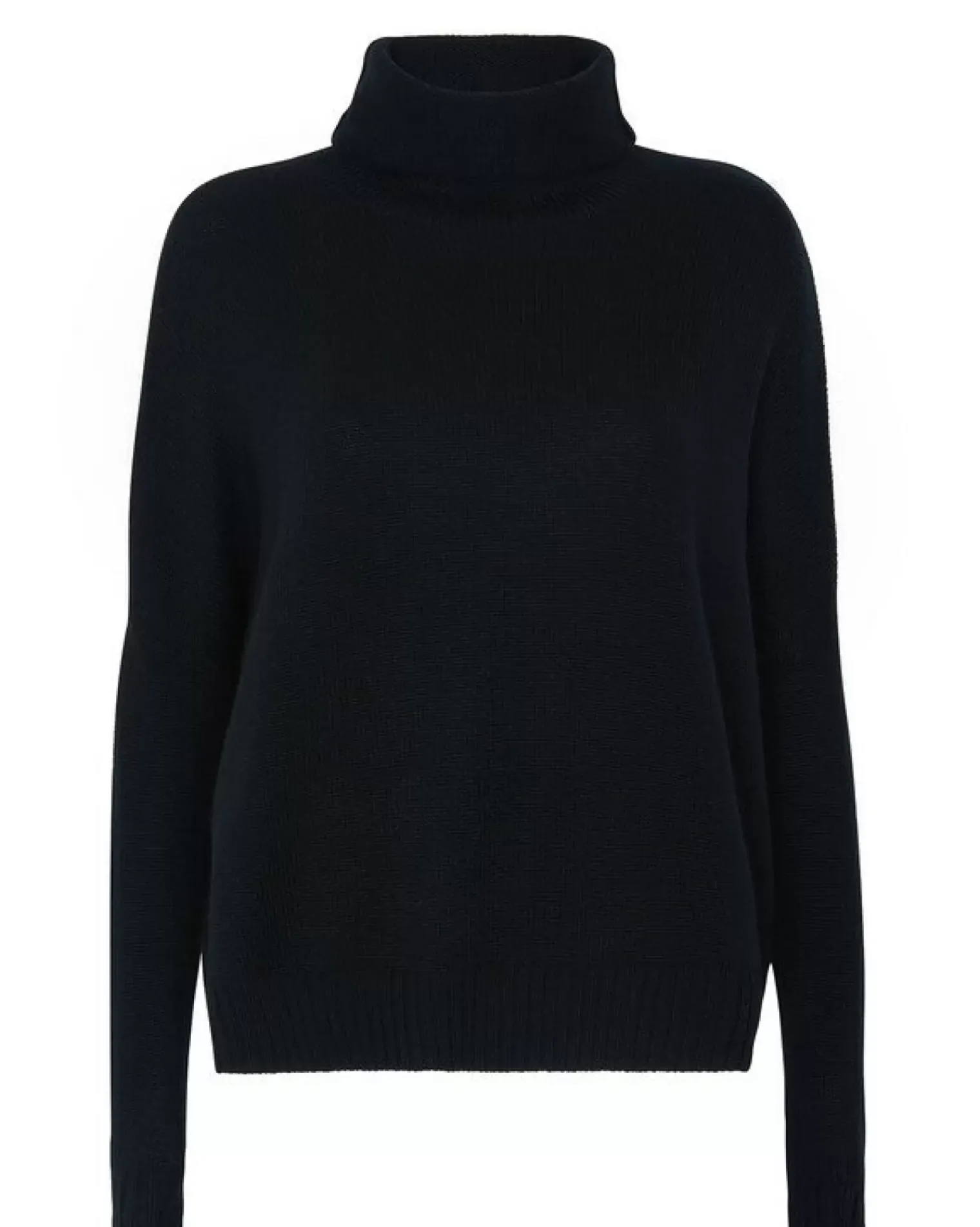 Kujten Sweaters & Sweatshirts>Oversized Turtleneck Cashmere Sweater, 4-Threads Noir