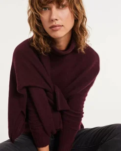Kujten Sweaters & Sweatshirts>Oversized Turtleneck Cashmere Sweater Bordeaux