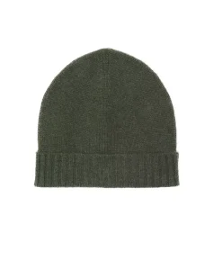 Kujten Hats & Headbands>Plain Cashmere Hat Kaki Fonce