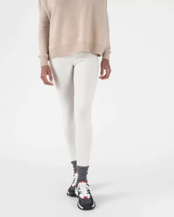 Kujten Joggings & Leggings>Plain Colored Cashmere Leggings Blanc