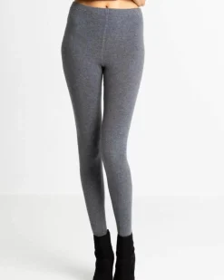 Kujten Joggings & Leggings>Plain Colored Cashmere Leggings Gris Flanelle