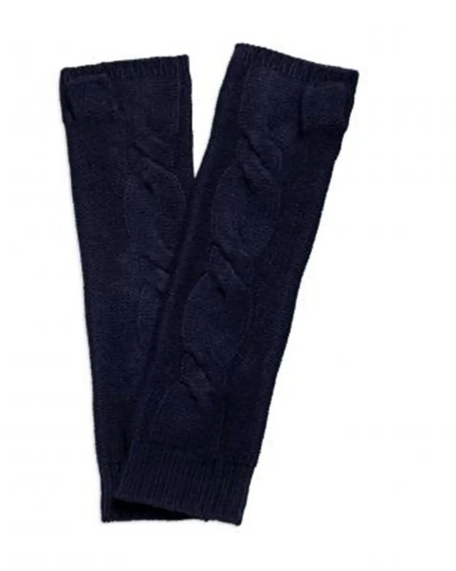 Kujten Gloves & Mittens>Plain Twisted Cashmere Mittens Bleu Marine