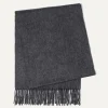 Kujten Scarves & Snoods>Plain Woven Cashmere Scarf Gris Flanelle
