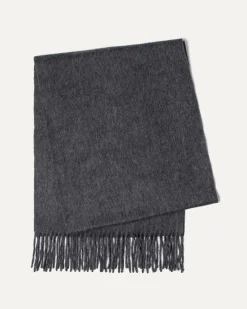 Kujten Scarves & Snoods>Plain Woven Cashmere Scarf Gris Flanelle