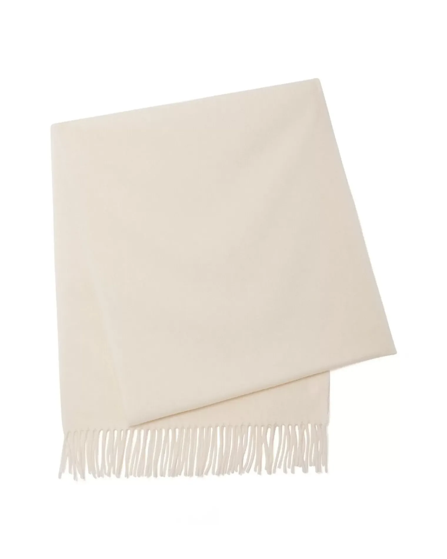 Kujten Scarves & Snoods>Plain Woven Cashmere Scarf Blanc