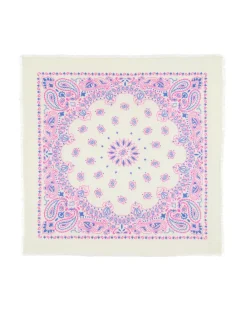 Kujten Scarves & Snoods>Printed Cashmere Large Bandana, 2-Threads Deep Kabalos