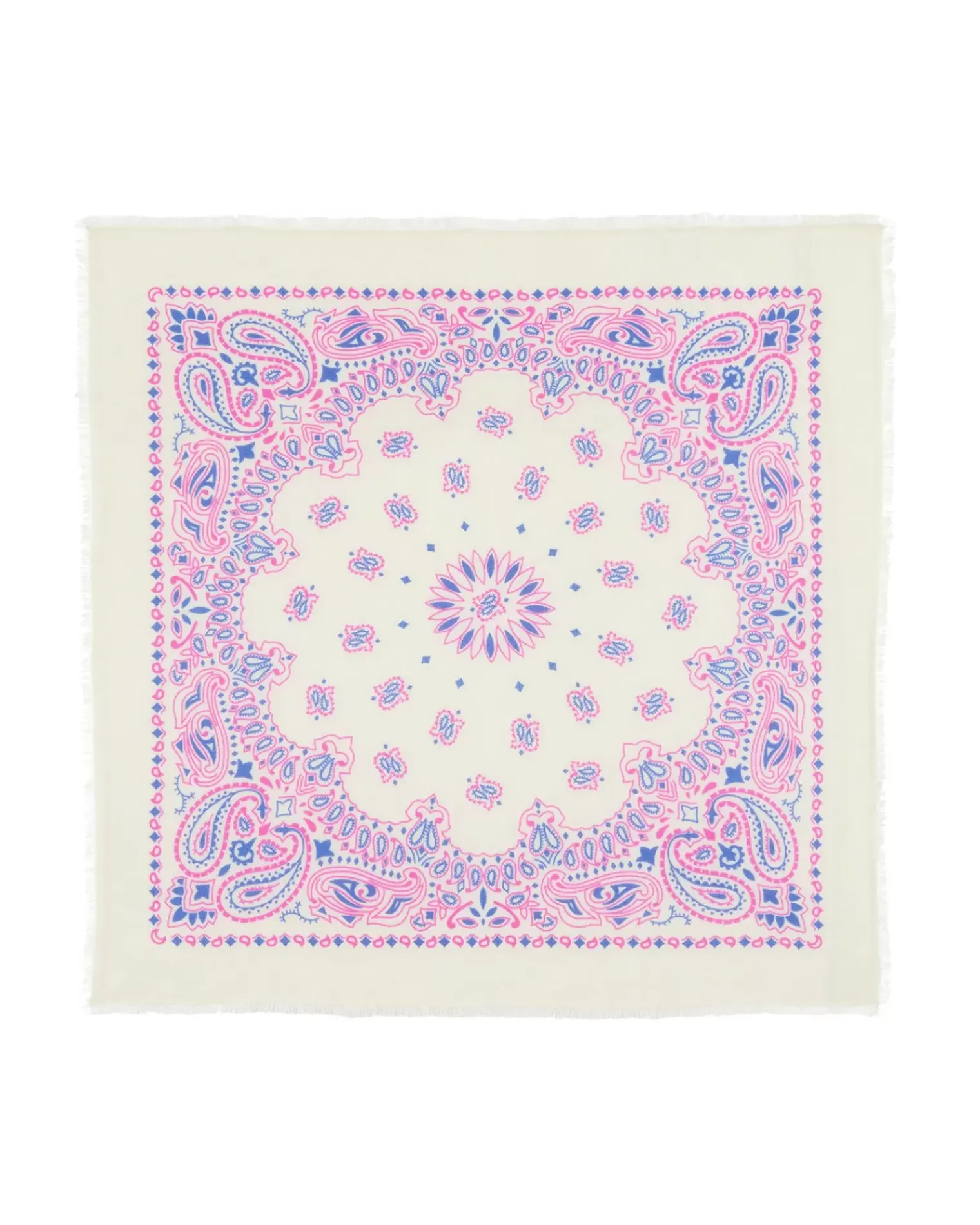 Kujten Scarves & Snoods>Printed Cashmere Large Bandana, 2-Threads Deep Kabalos