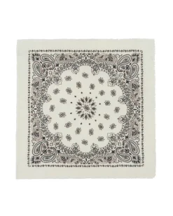 Kujten Scarves & Snoods>Printed Cashmere Large Bandana, 2-Threads Chataigne