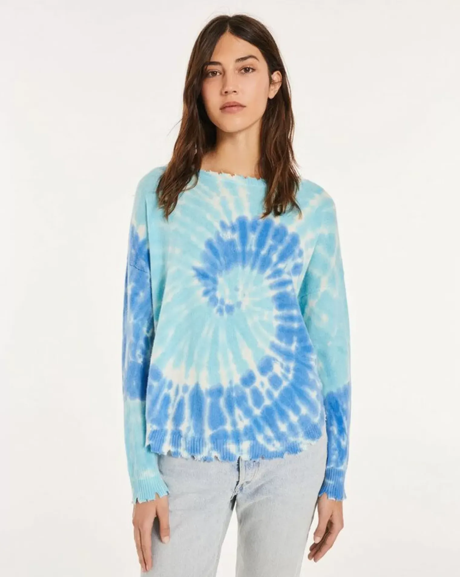 Kujten Sweaters & Sweatshirts>Round Neck Cashmere Sweater Jeans Clair