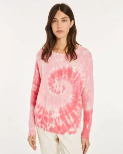 Kujten Sweaters & Sweatshirts>Round Neck Cashmere Sweater Rose Fluo