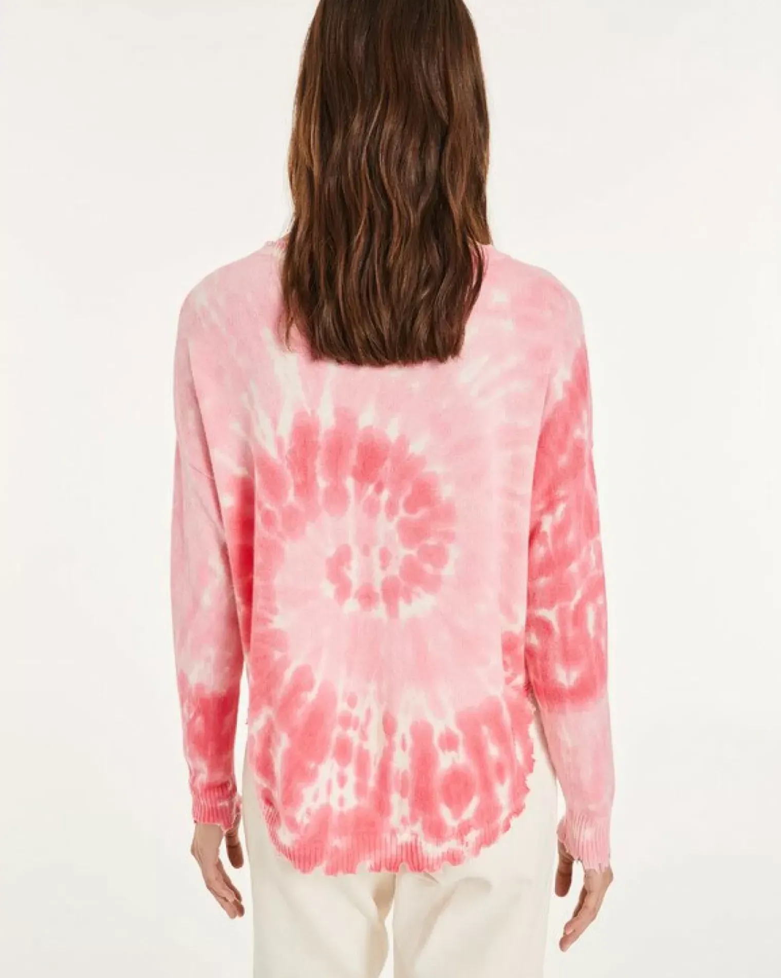 Kujten Sweaters & Sweatshirts>Round Neck Cashmere Sweater Rose Fluo