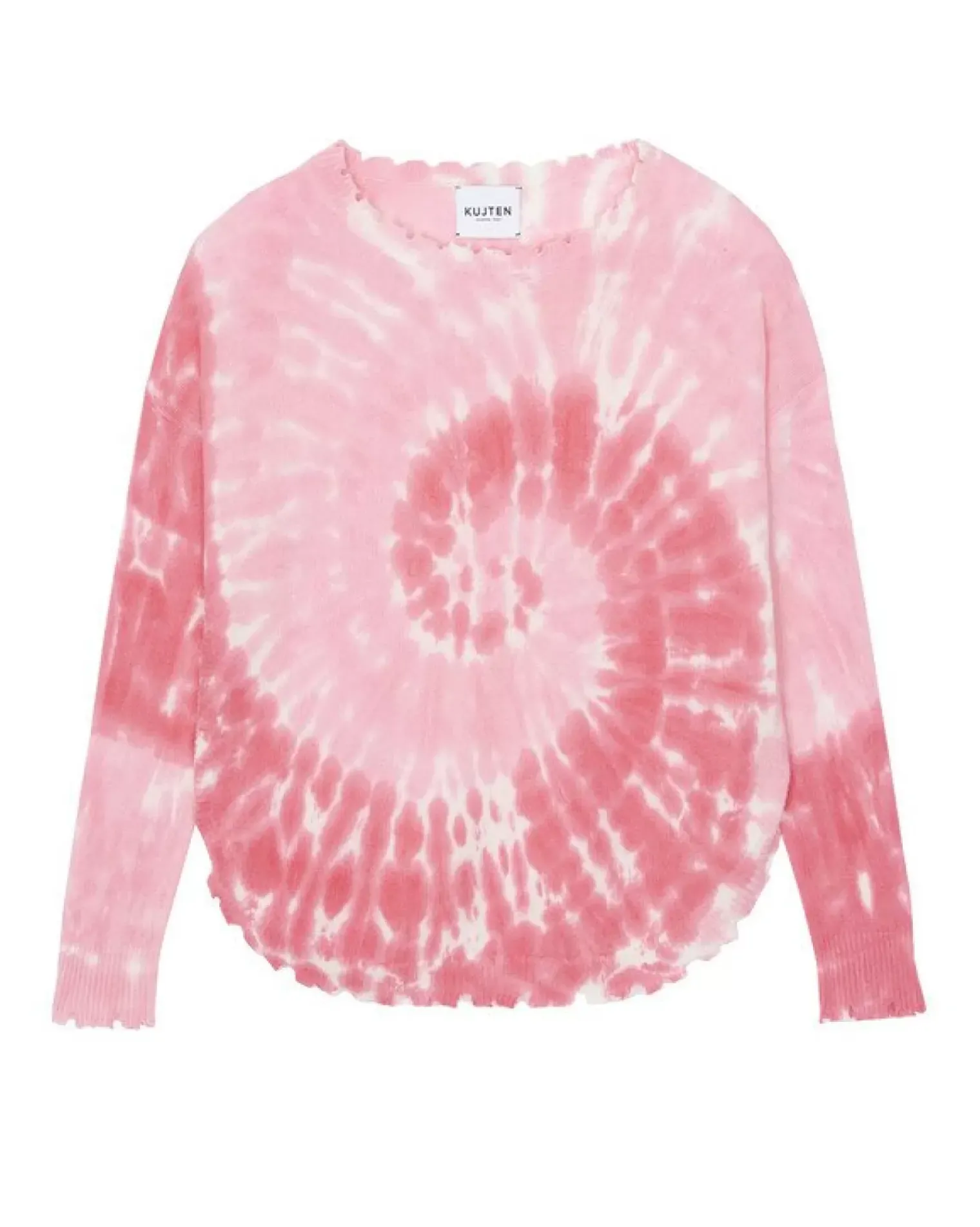 Kujten Sweaters & Sweatshirts>Round Neck Cashmere Sweater Rose Fluo