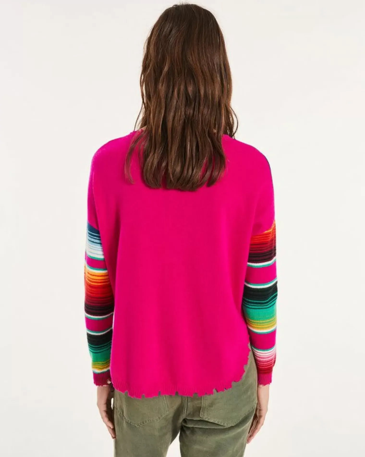 Kujten Sweaters & Sweatshirts>Round Neck Cashmere Sweater Rose Magenta