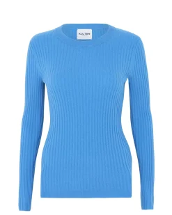 Kujten Sweaters & Sweatshirts>Round Neck Cashmere Sweater Bleu