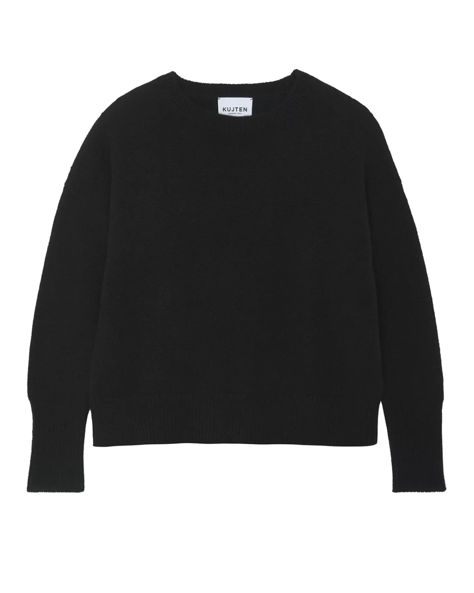 Kujten Sweaters & Sweatshirts>Round Neck Cashmere Sweater Noir