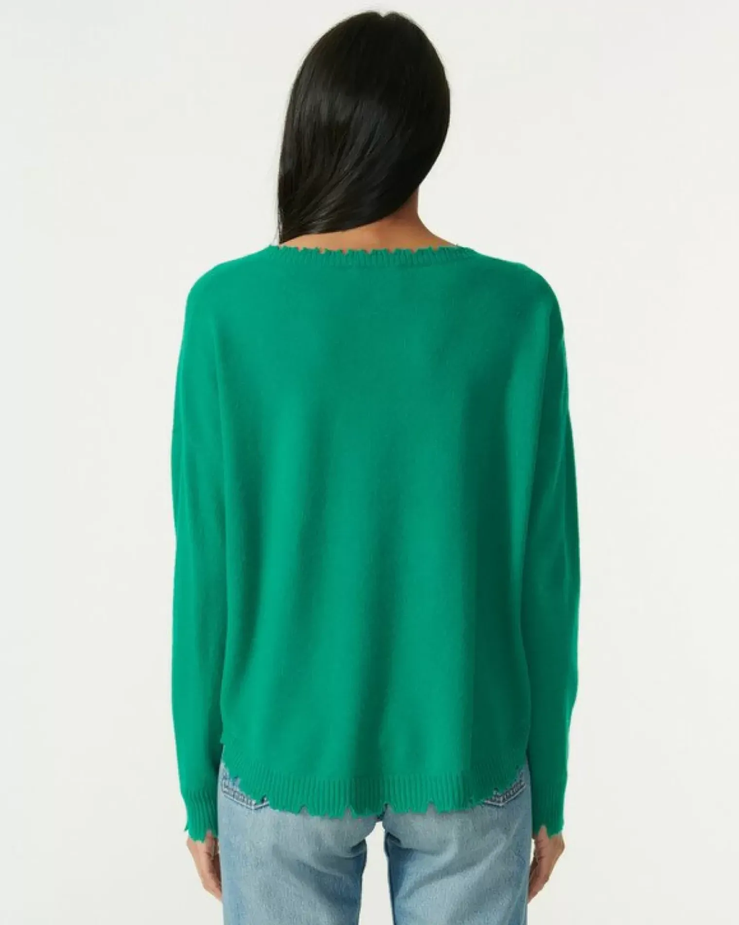 Kujten Sweaters & Sweatshirts>Round Neck Cashmere Sweater Vert Jade