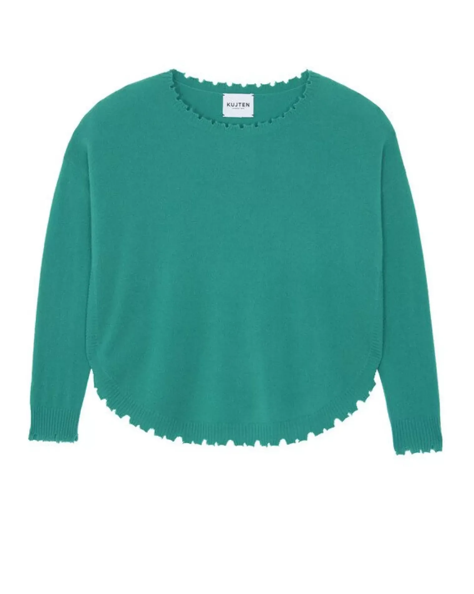 Kujten Sweaters & Sweatshirts>Round Neck Cashmere Sweater Vert Jade