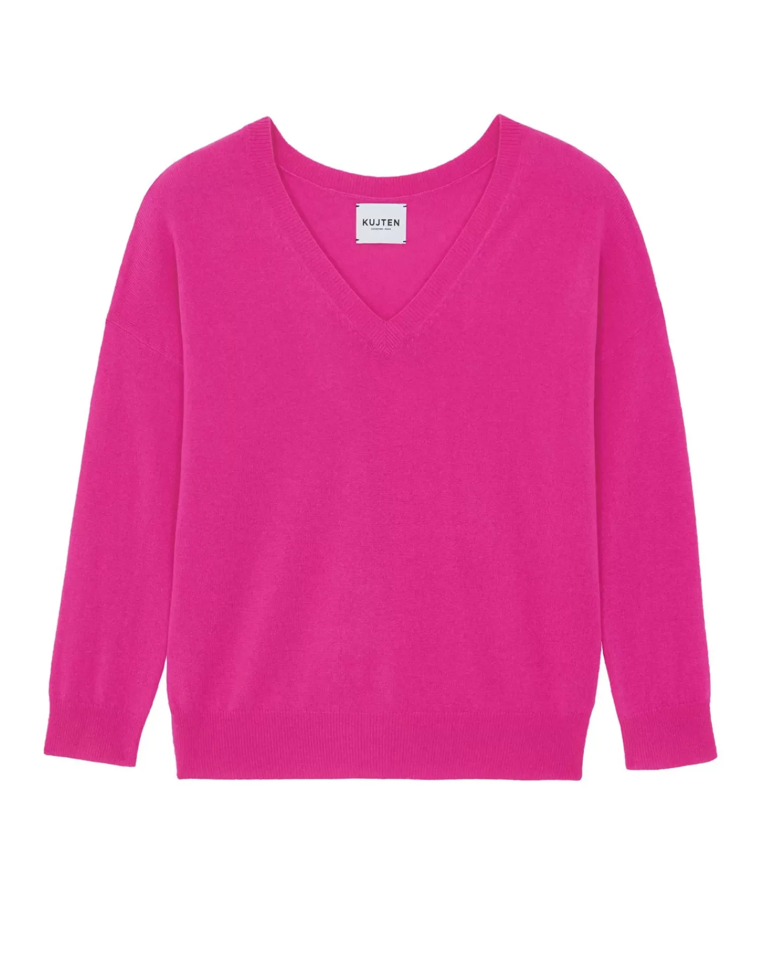 Kujten Sweaters & Sweatshirts>Round Neck Cashmere Sweater Rose Neon