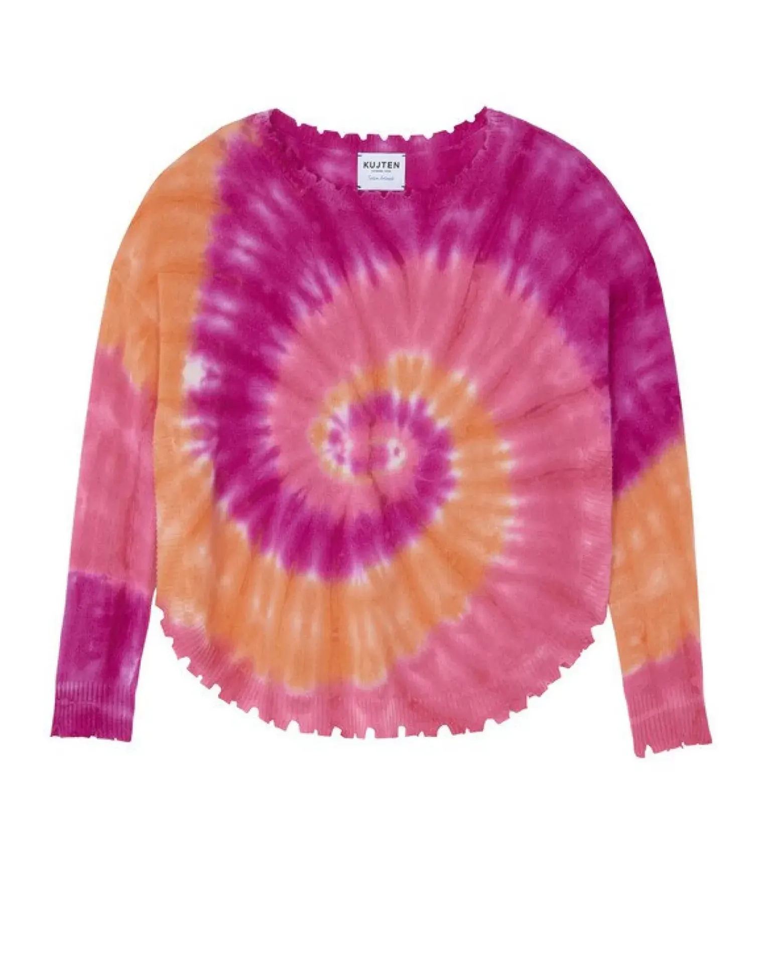 Kujten Sweaters & Sweatshirts>Round Neck Cashmere Sweater Rose Neon