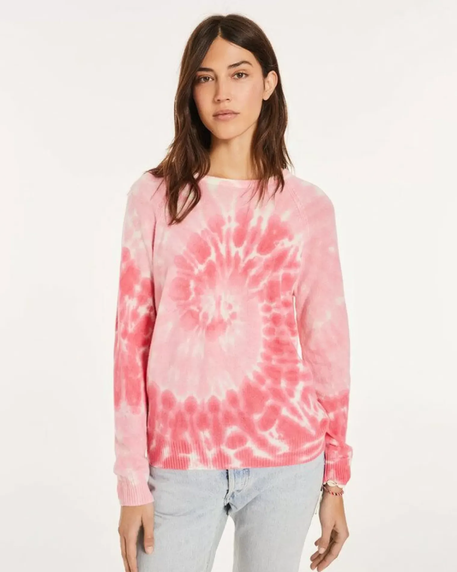 Kujten Sweaters & Sweatshirts>Round Neck Cashmere Sweater Rose Fluo