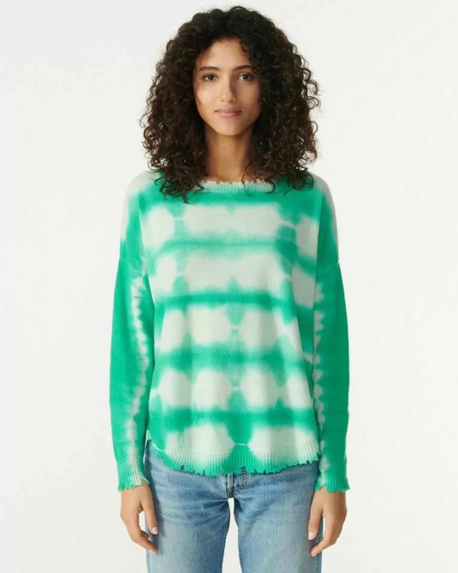 Kujten Sweaters & Sweatshirts>Round Neck Cashmere Sweater Vert Jade