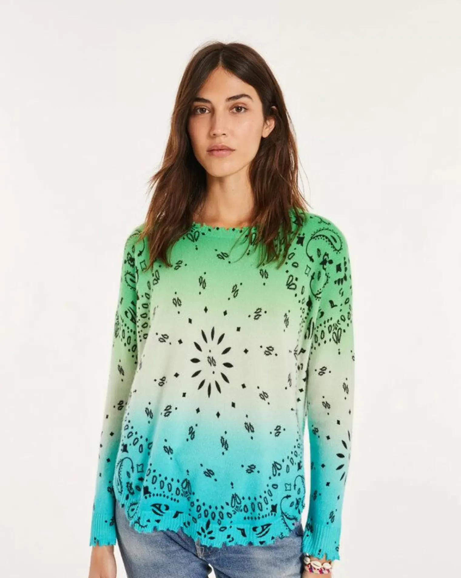 Kujten Sweaters & Sweatshirts>Round Neck Cashmere Sweater Jade
