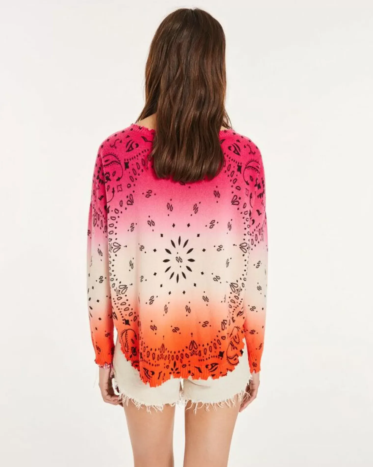 Kujten Sweaters & Sweatshirts>Round Neck Cashmere Sweater Rose Fluo