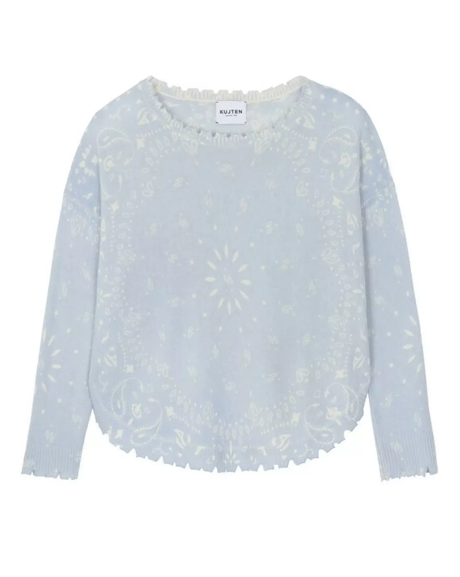 Kujten Sweaters & Sweatshirts>Round Neck Cashmere Sweater Jeans Clair