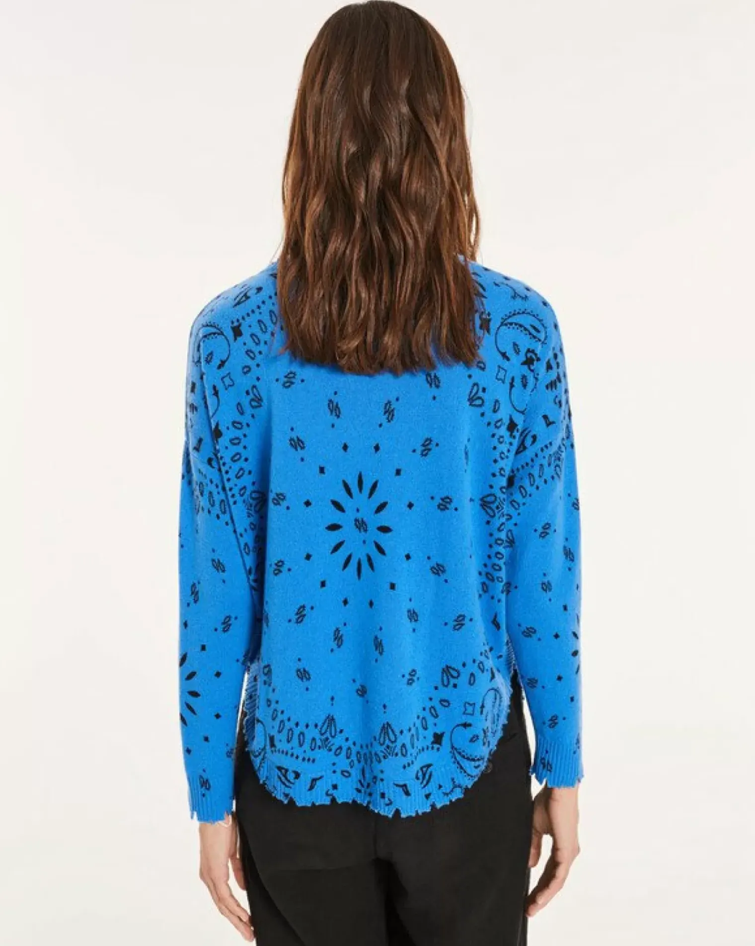 Kujten Sweaters & Sweatshirts>Round Neck Cashmere Sweater Bleu Kabalos