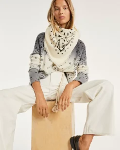 Kujten Sweaters & Sweatshirts>Round Neck Cashmere Sweater, 2-Threads Blanc