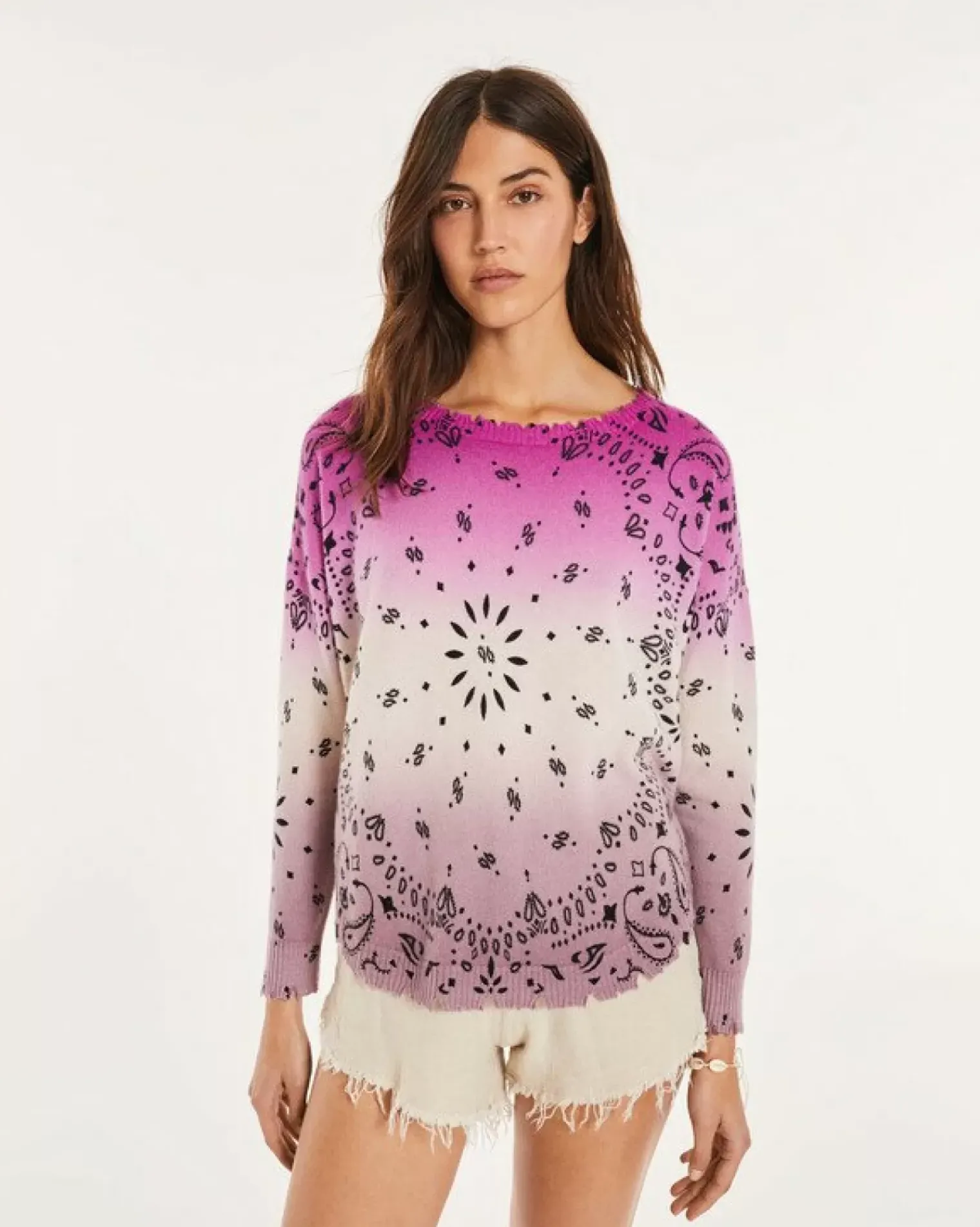 Kujten Sweaters & Sweatshirts>Round Neck Cashmere Sweater Rose Pale