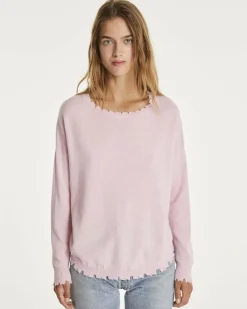Kujten Sweaters & Sweatshirts>Round Neck Cashmere Sweater Candy Pink